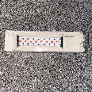 Nylon Band with Red and Blue Stars - White